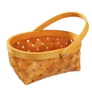 Petit panier en rotin tressé à poignée portable