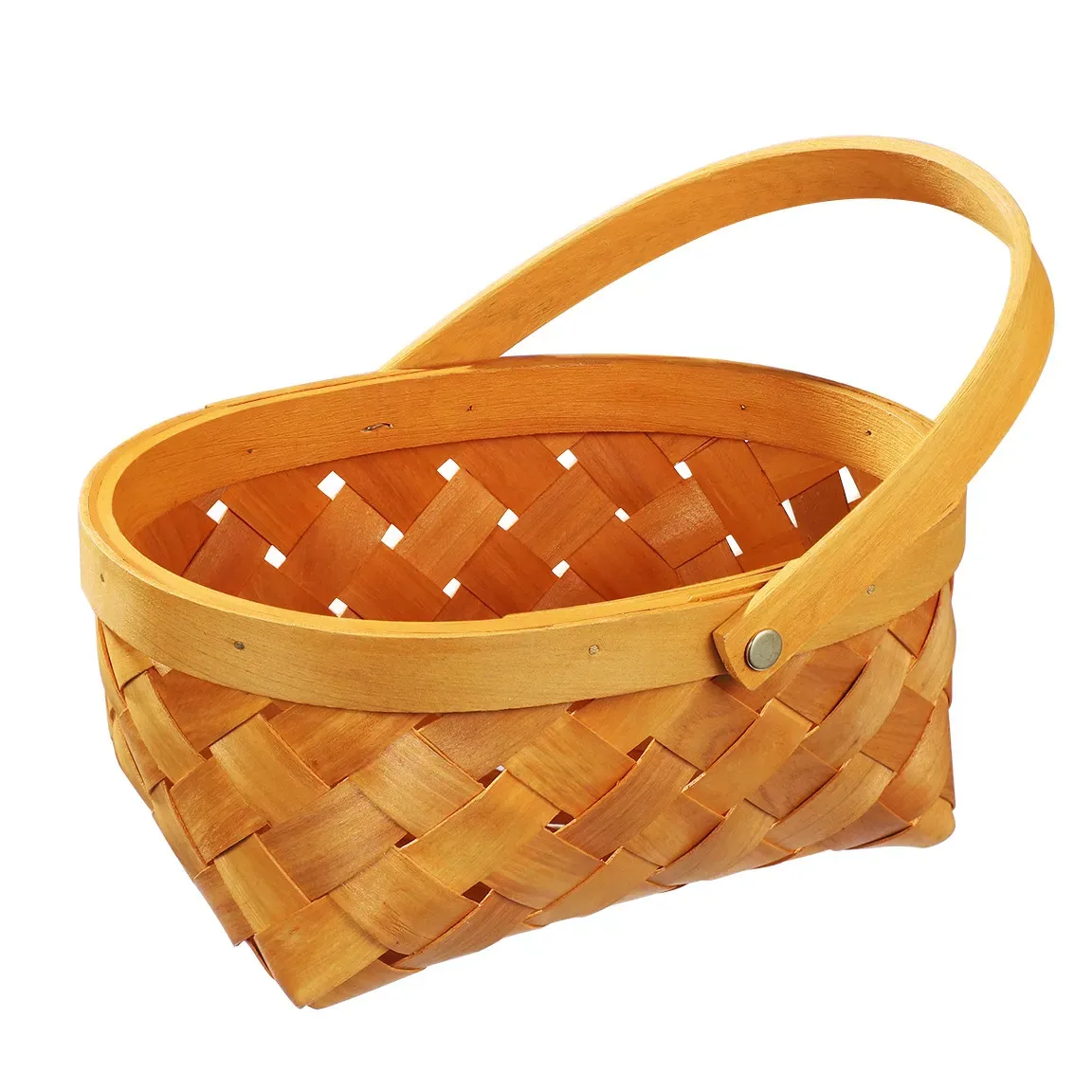 Petit panier en rotin tressé à poignée portable