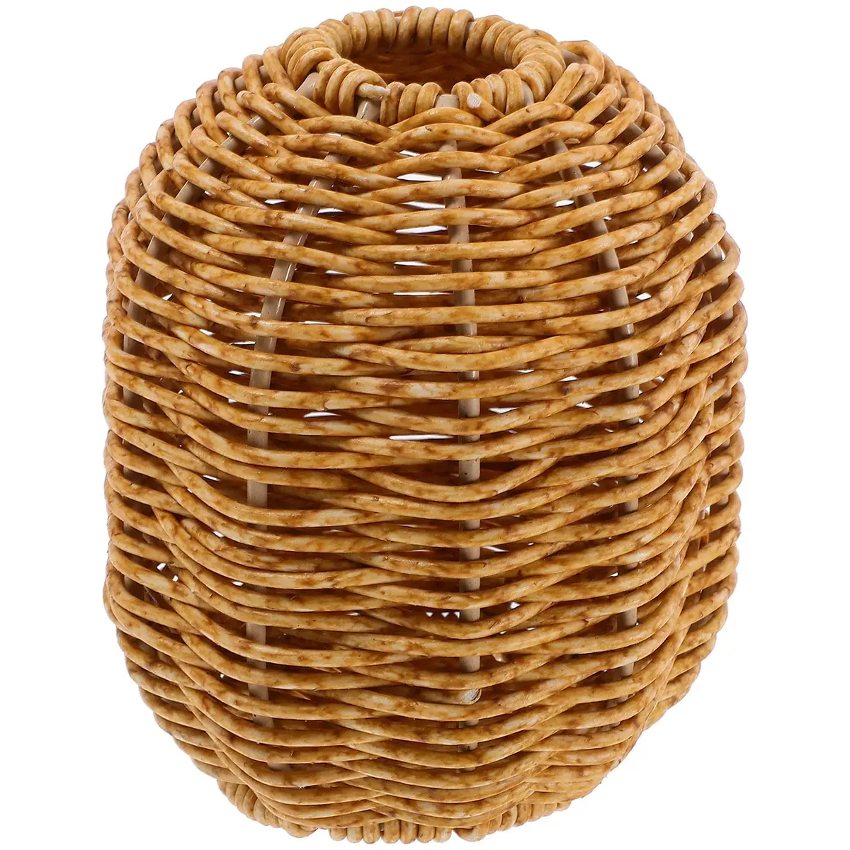 Petit vase tressé imitation rotin pour fleurs séchées – Image 2