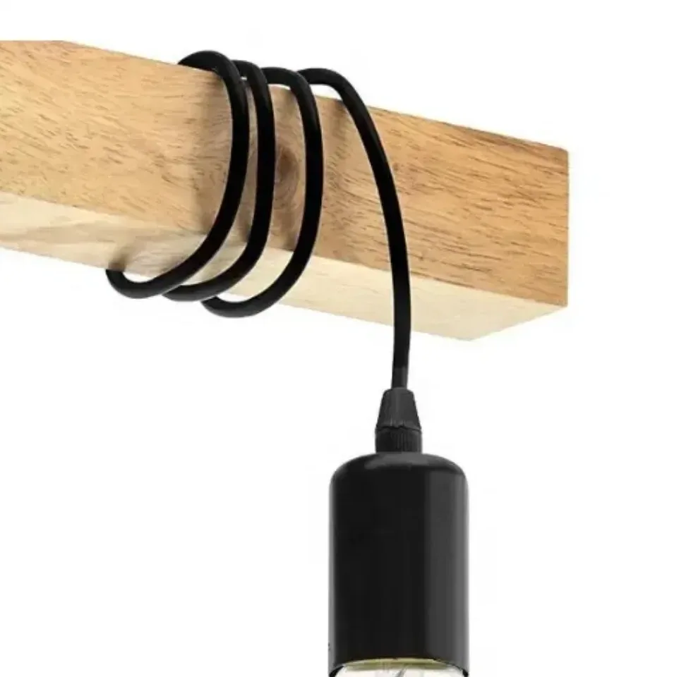 Plafonnier rétro en bois pour intérieur – Image 4