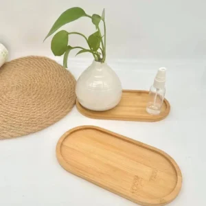 Plateau multi-bambou pour tasse et pot décoratif