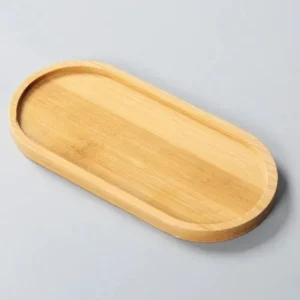 Plateau organisateur en bambou pour salle de bain