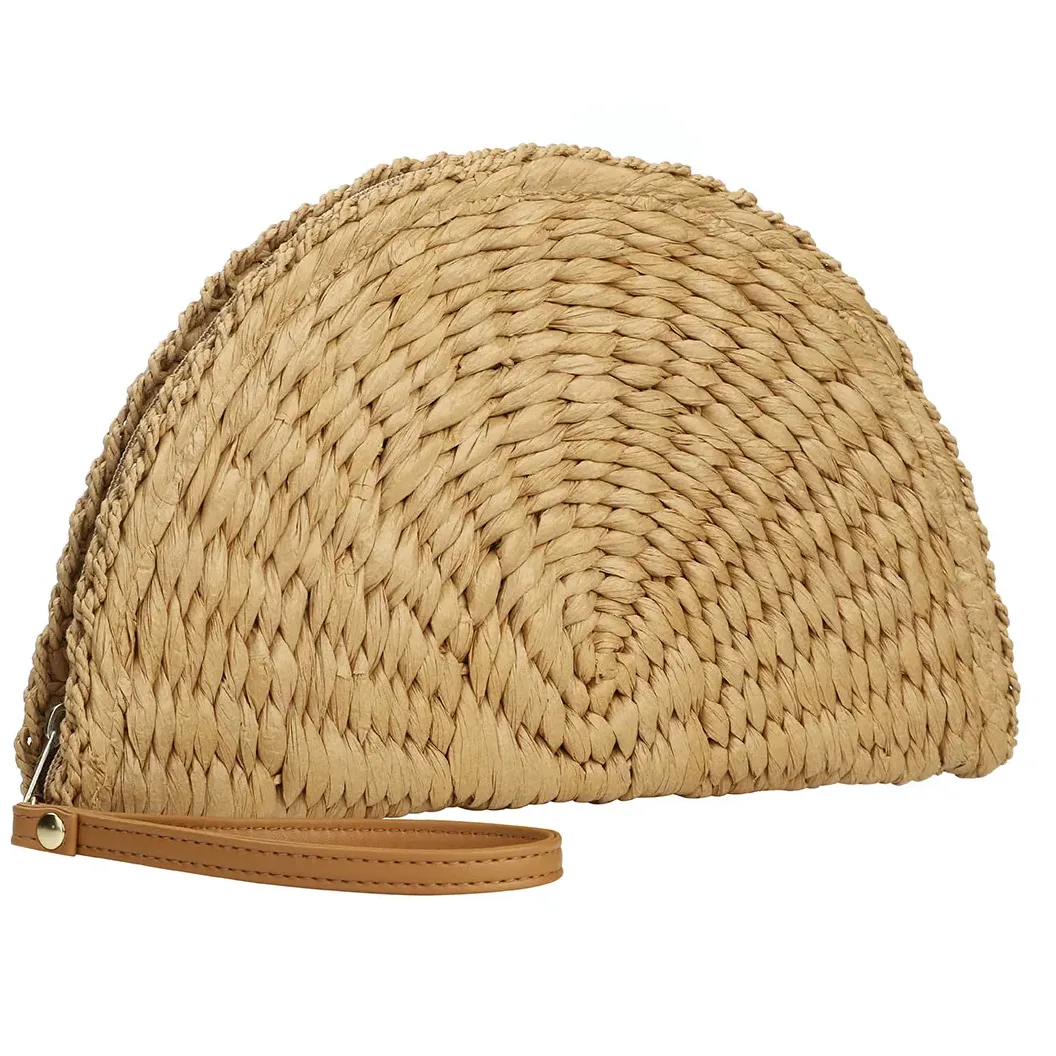 Pochette en paille tissée main bohème pour femme – Image 4