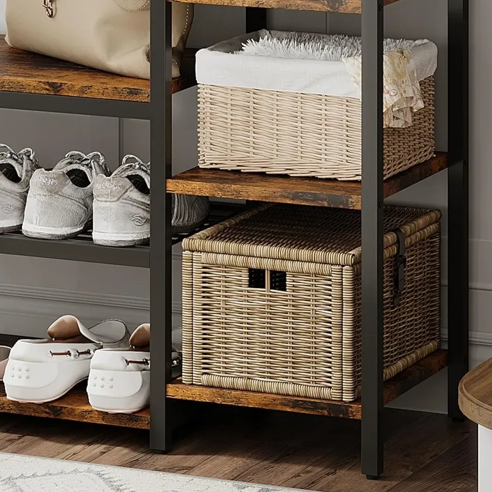 Portant 5-en-1 avec banc et étagères chaussures – Image 3