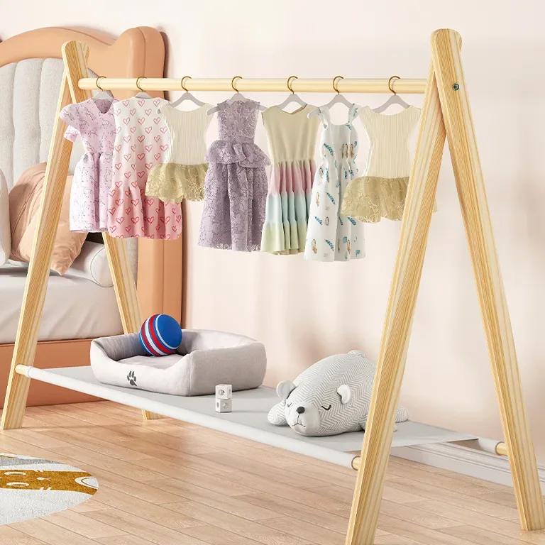 Portant bois pour animaux et petits vêtements – Image 3