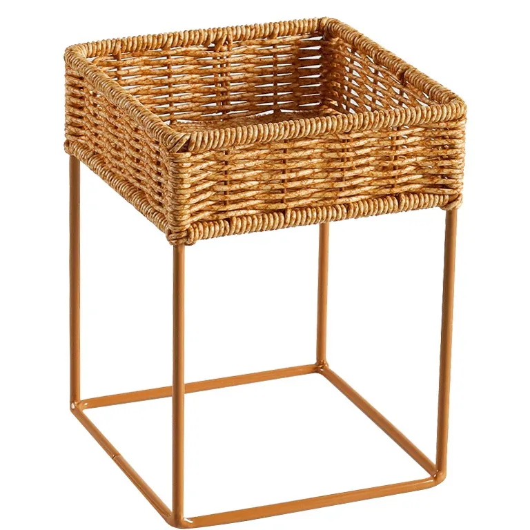 Porte-plante en rotin pour pot décoratif – Image 3