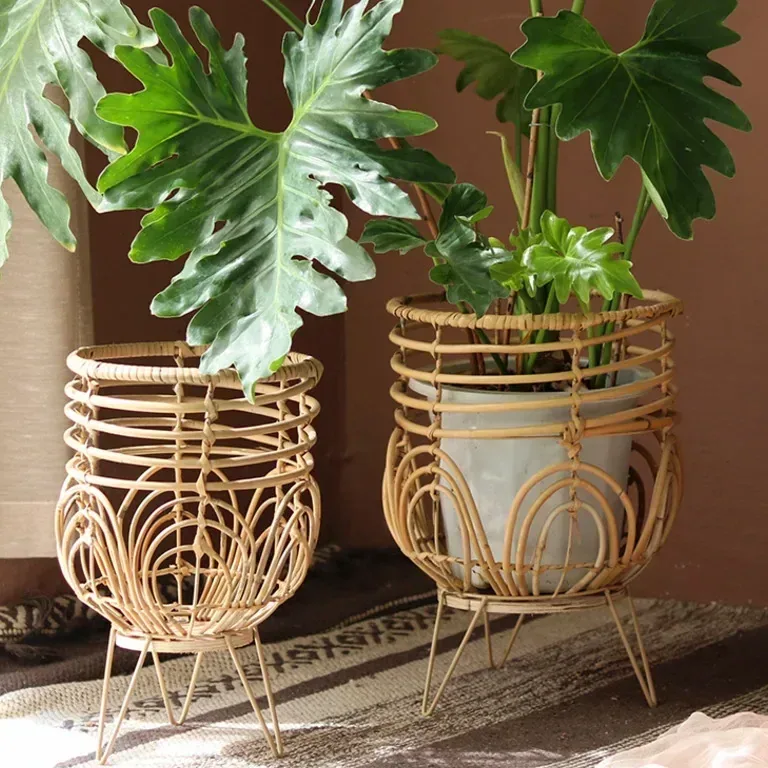 Porte-plante rotin tissé simple — modèle CB-TBHJ-2