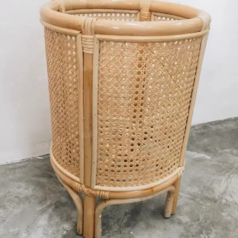 Porte-plantes en rotin naturel à plusieurs niveaux – Image 5