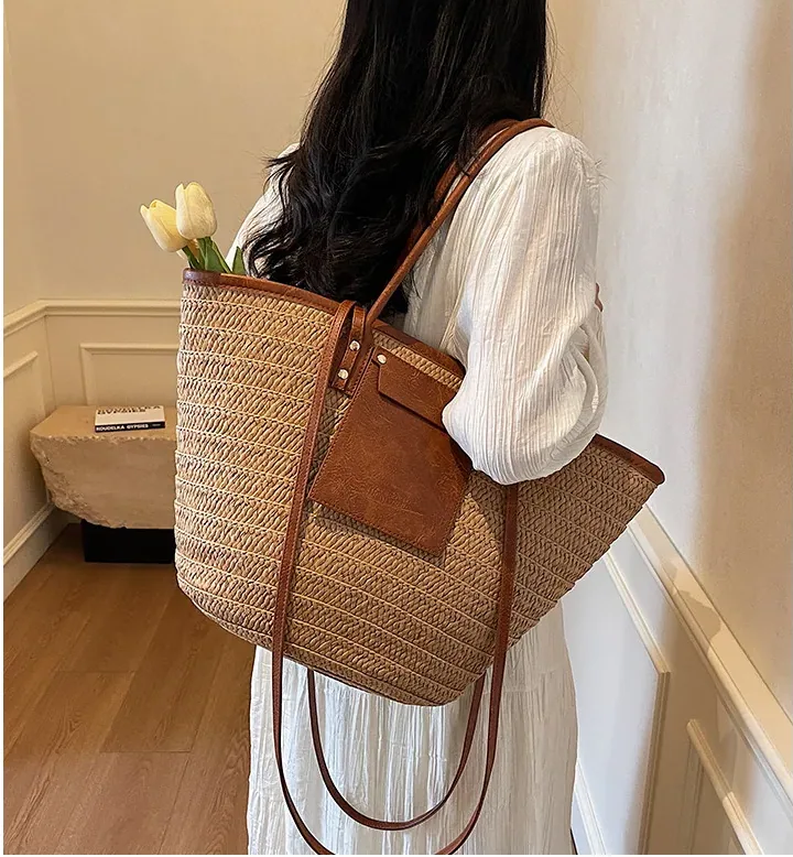 Sac bandoulière en paille tressée style vintage 2026 – Image 5
