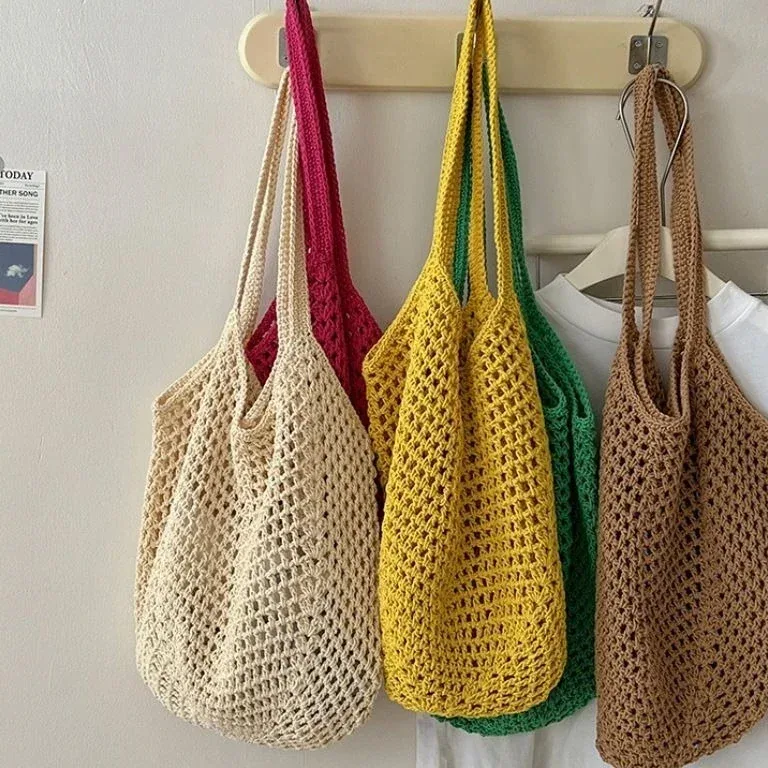 Sac fourre-tout en paille tissée femme - modèle unique – Image 3
