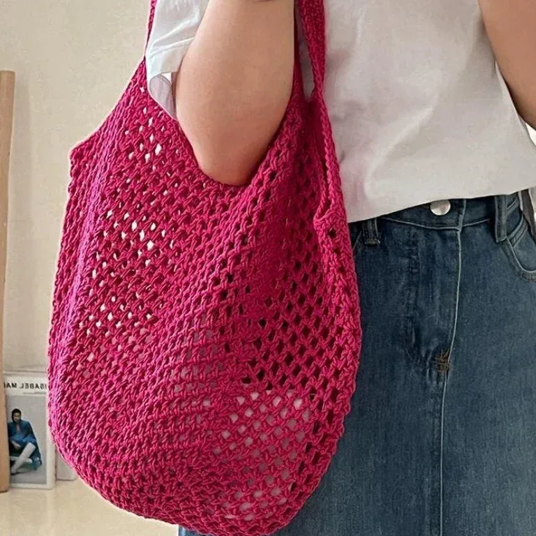 Sac fourre-tout en paille tissée femme - modèle unique – Image 4