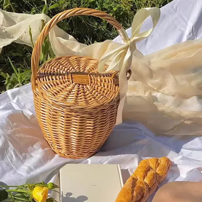 Sac seau en paille tissé à la main - modèle unique – Image 5