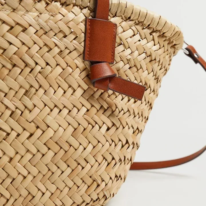 Sac seau en rotin tissé style plage 2024 – Image 4
