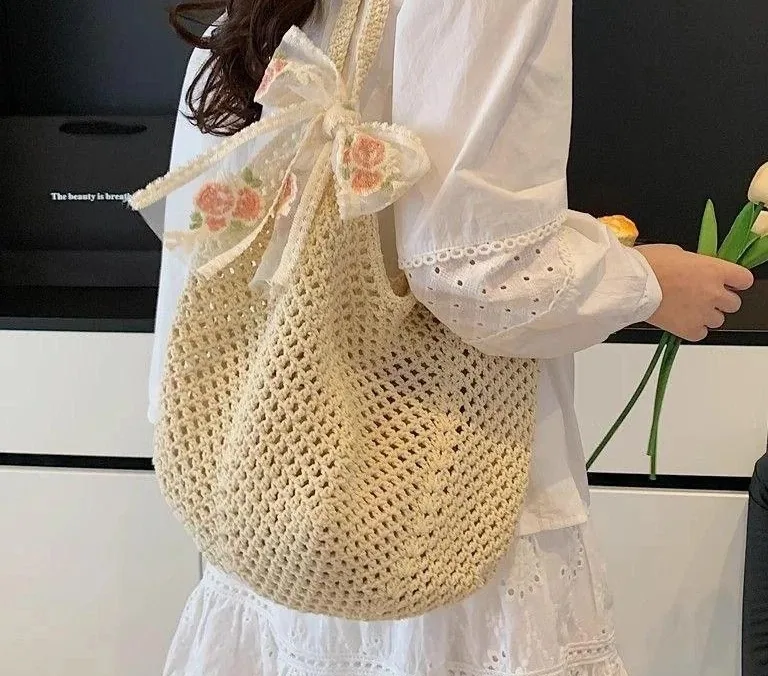 Sac seau tressé en cuir PU pour femme G32 – Image 2