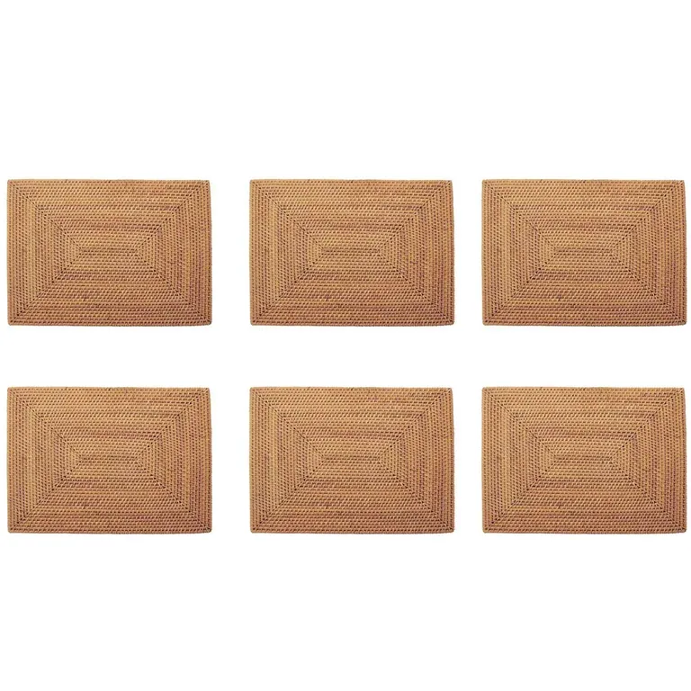 Set 6 napperons en rotin tressé antidérapants – Image 4