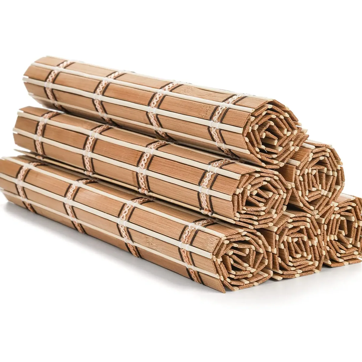 Set de 4 sets de table en bambou naturel rectangulaires – Image 3