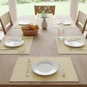 Set de 6 napperons en bambou 30 x 45 cm naturel