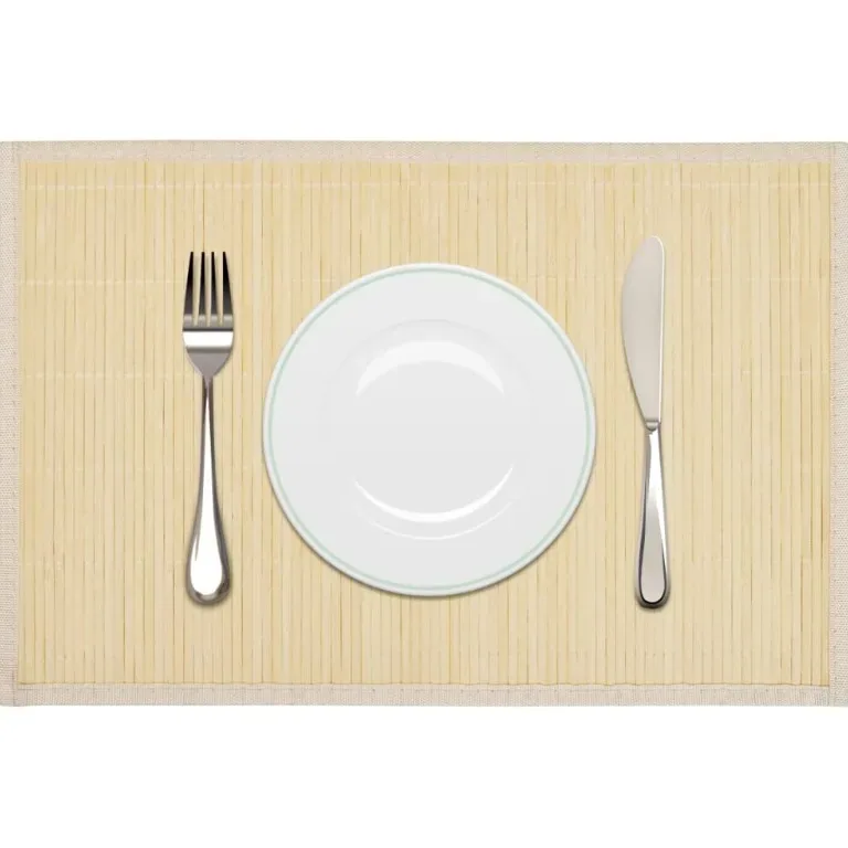 Set de 6 napperons en bambou 30 x 45 cm naturel – Image 3