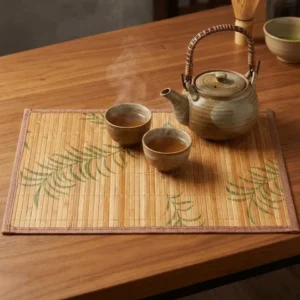 Set de table pliable en bambou style classique