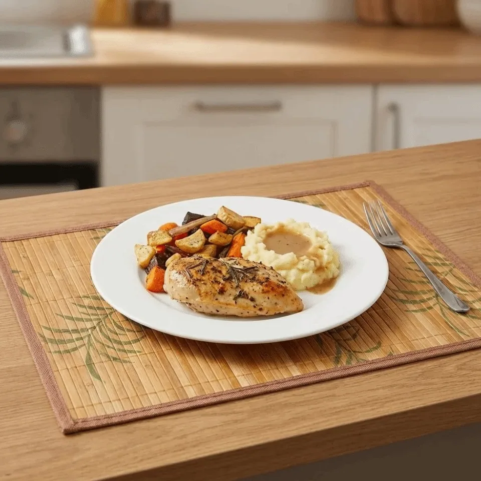 Set de table pliable en bambou style classique – Image 3