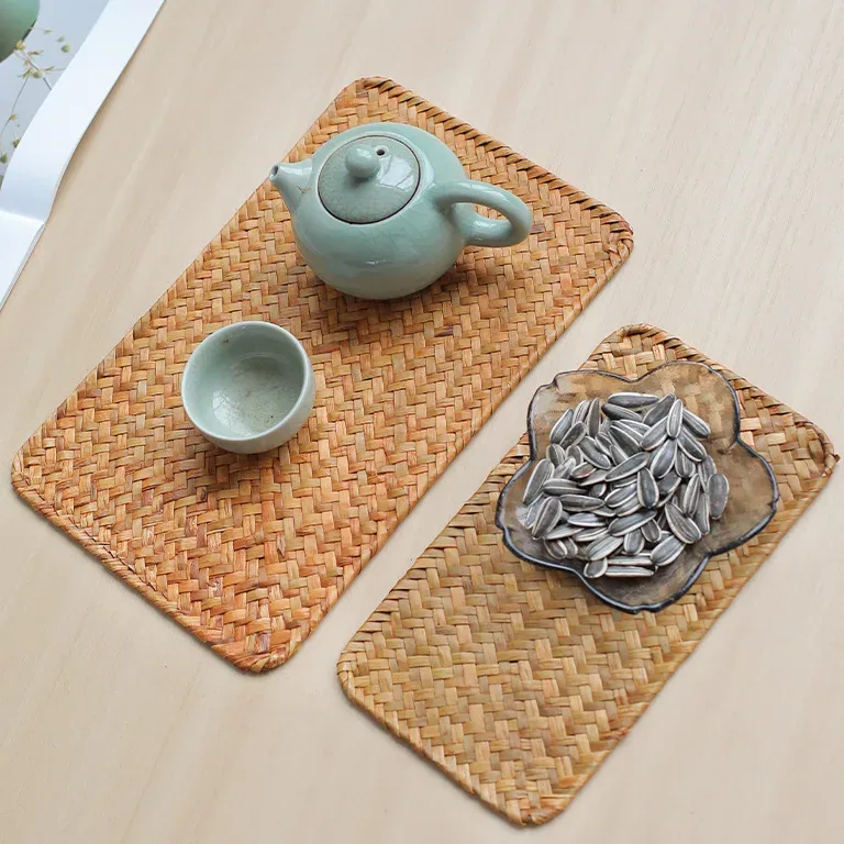 Set de table rectangulaire en bambou tissé ht402 – Image 3