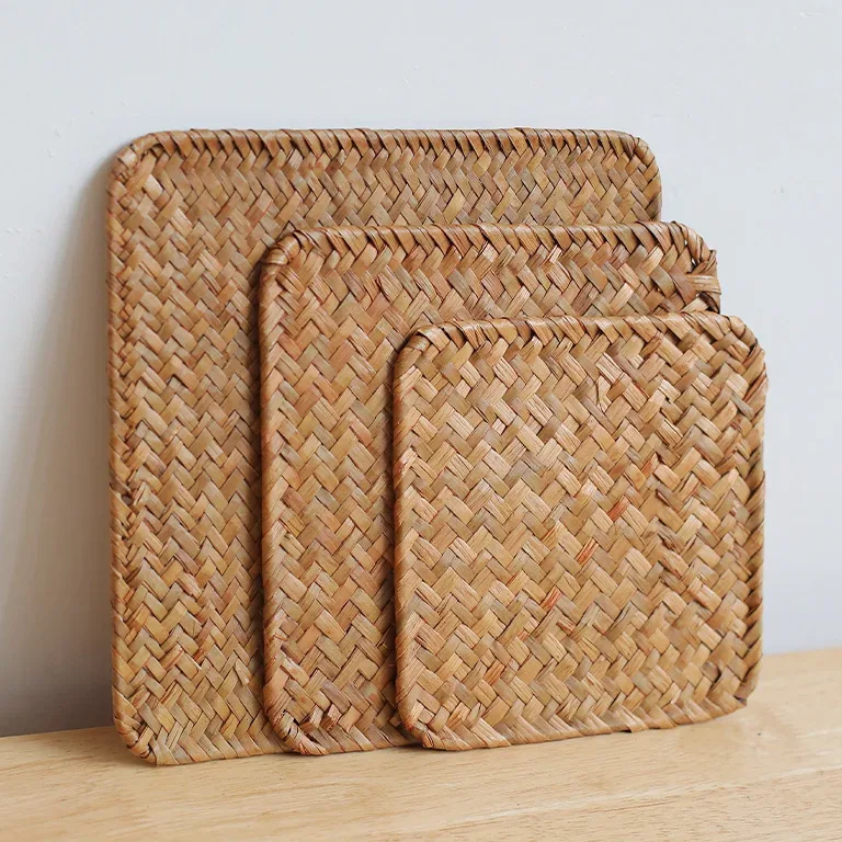 Set de table rectangulaire en bambou tissé ht402 – Image 4