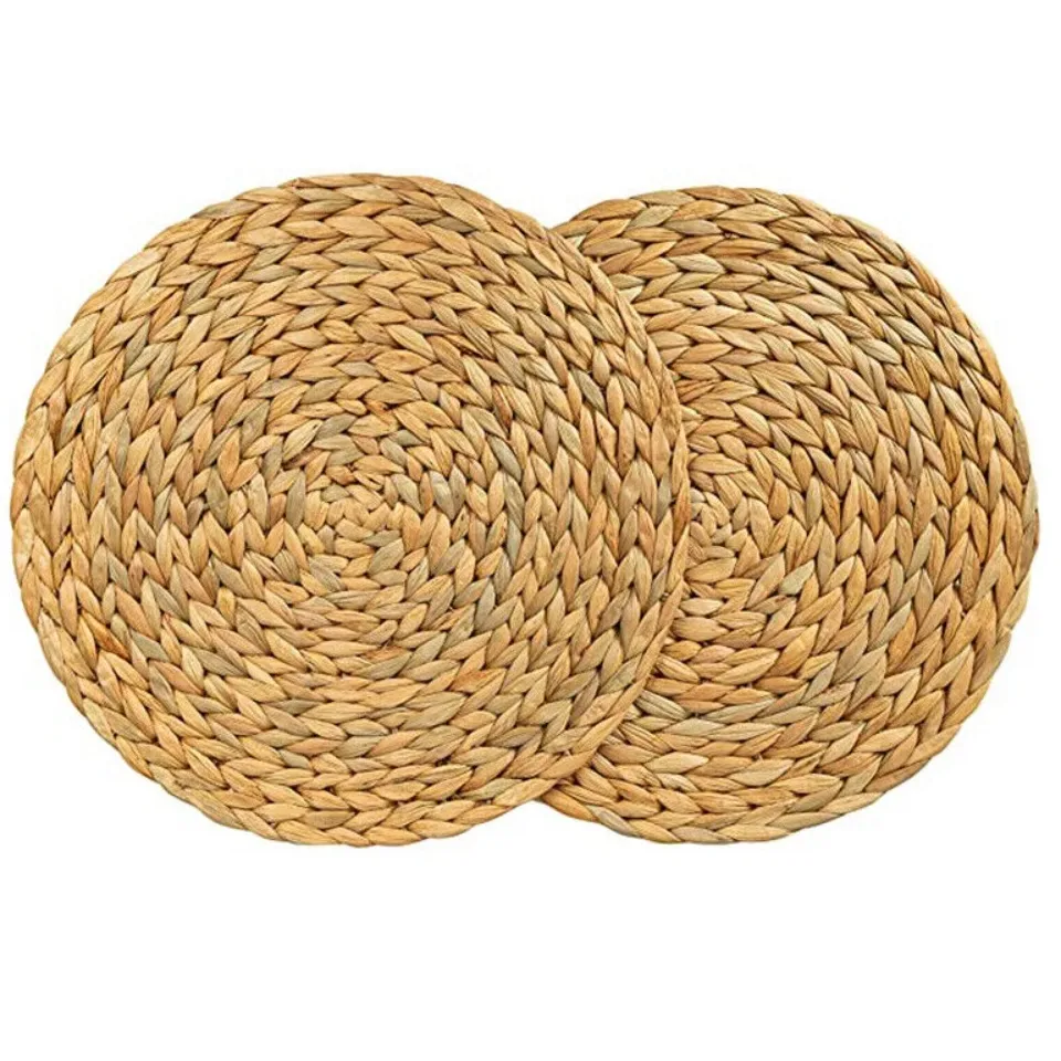 Set de table rond en paille tressée naturel – Image 5
