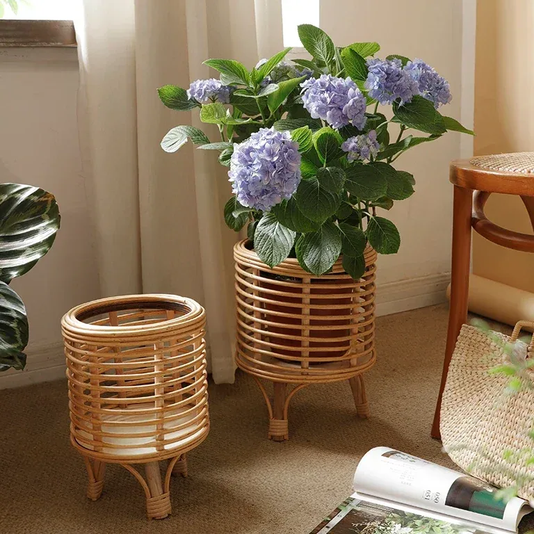 Support à plantes en rotin sur 10 niveaux pour intérieur – Image 2