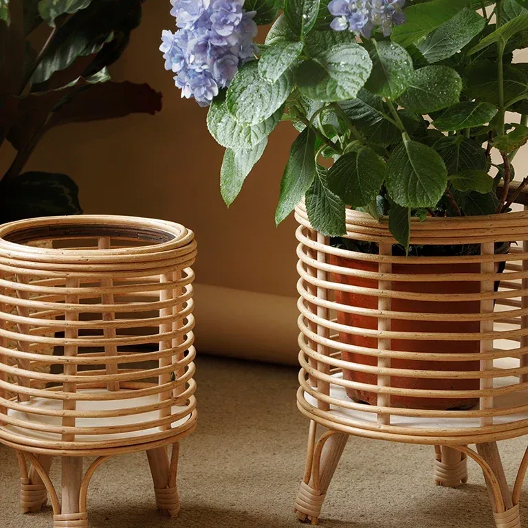 Support à plantes en rotin sur 10 niveaux pour intérieur – Image 4