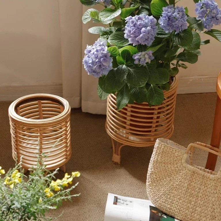 Support à plantes en rotin sur 10 niveaux pour intérieur – Image 5
