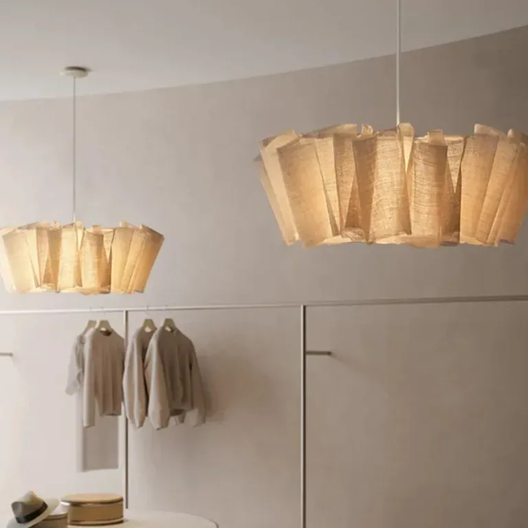 Suspension lin japonais Wabi Sabi - Warm Light – Image 5