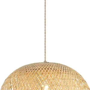 Suspension rotin bambou Ø 38 cm, douille E27