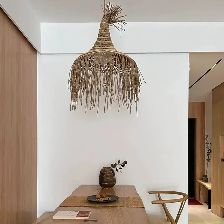 Suspension rotin style nordique Wabi Sabi – Image 2