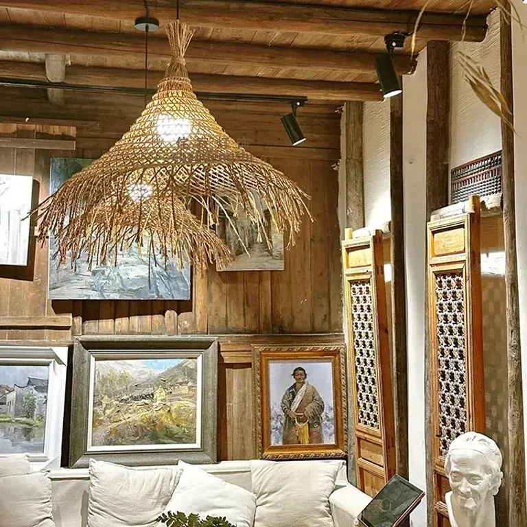 Suspension rotin style nordique Wabi Sabi – Image 3