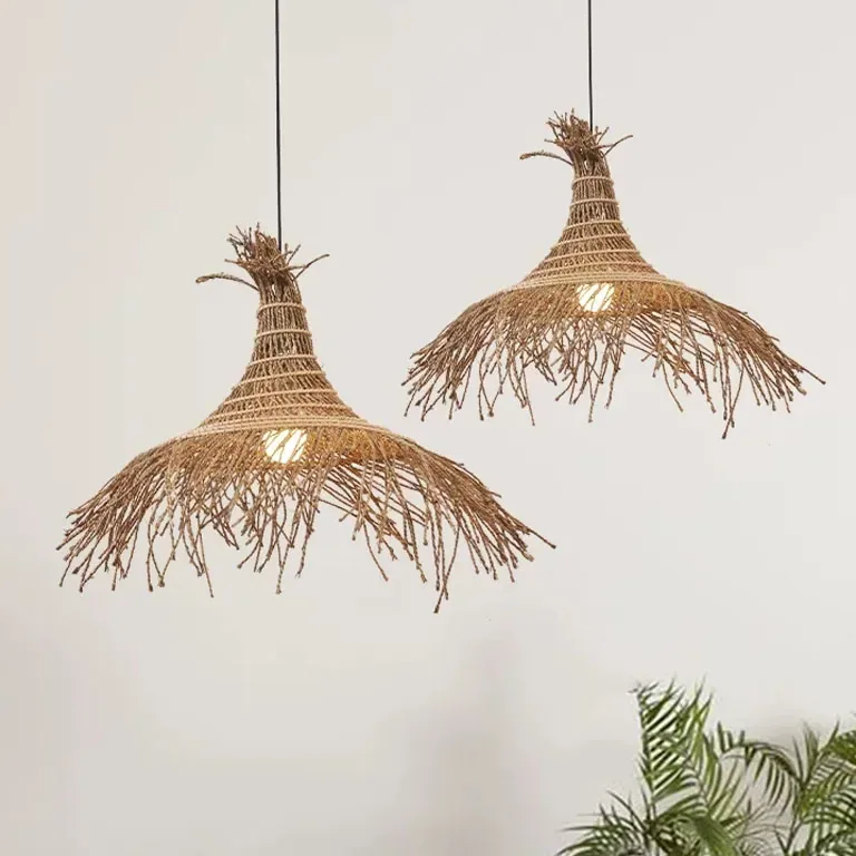 Suspension rotin style nordique Wabi Sabi – Image 4