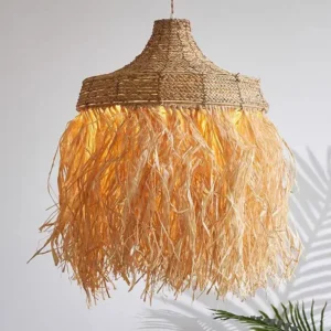 Suspension rotin tressé Neutral Light D80 cm 4200K