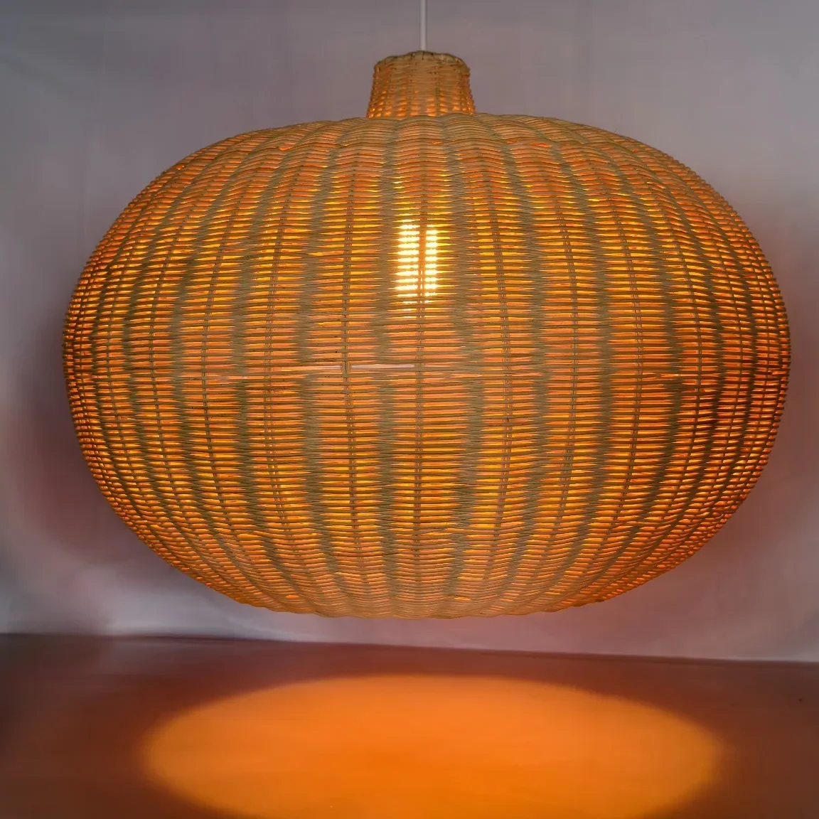 Suspension rotin tressé style japonais en bambou – Image 2