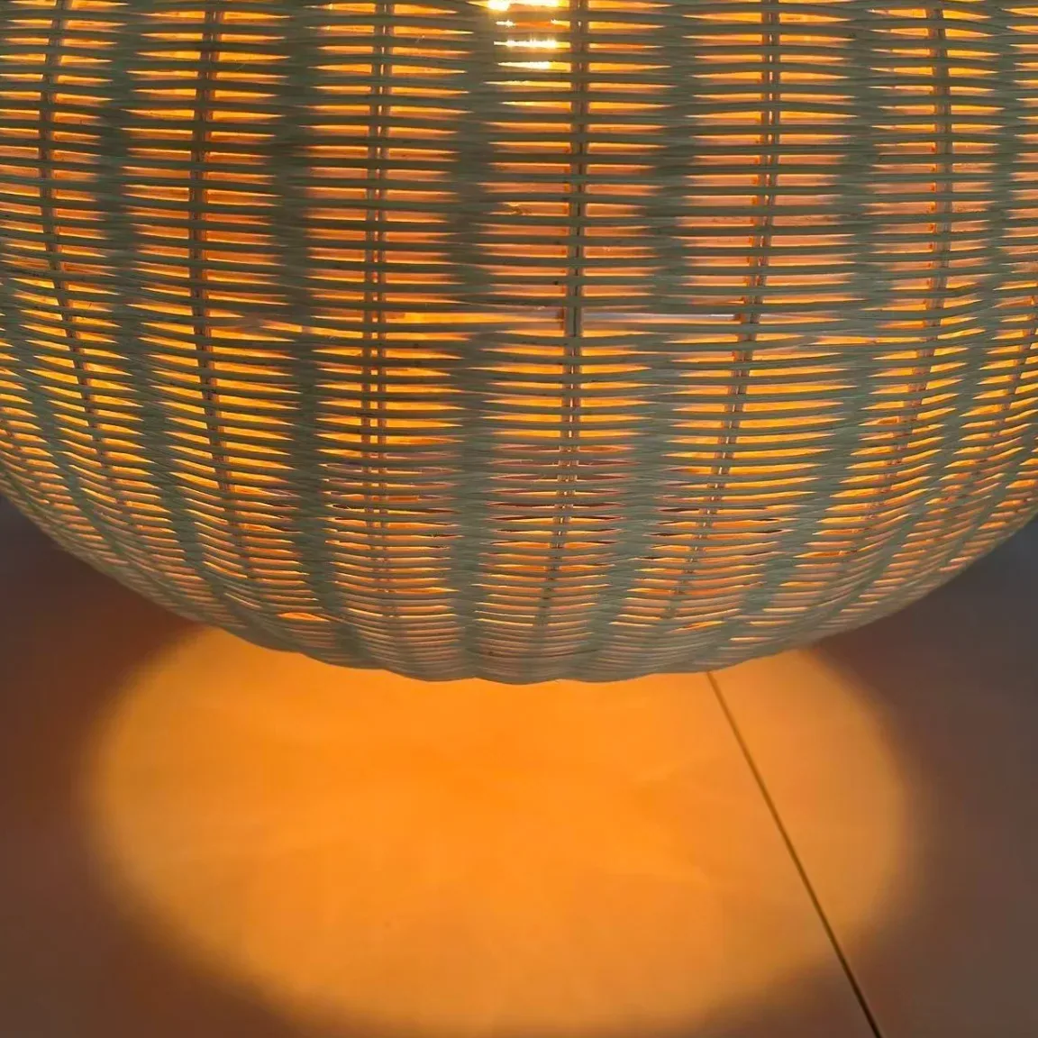 Suspension rotin tressé style japonais en bambou – Image 4