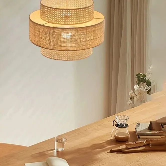 Suspension rotin tricolore D60 cm — modèle Tricolor light – Image 3