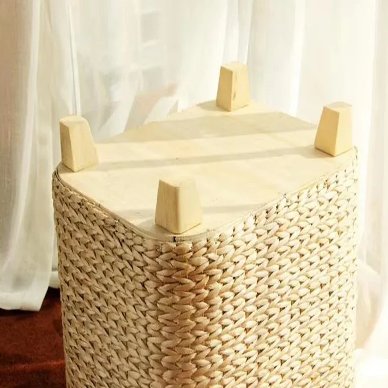 Tabouret de rangement en rotin multifonction – Image 5
