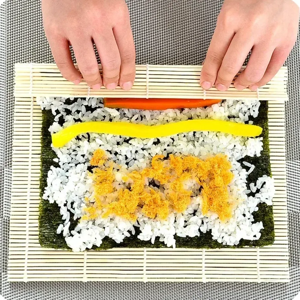 Tapis à sushi en bambou 30x30 cm – Image 2