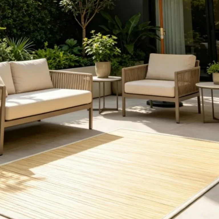 Tapis bambou tissé 100 x 160 cm, antidérapant moderne – Image 2