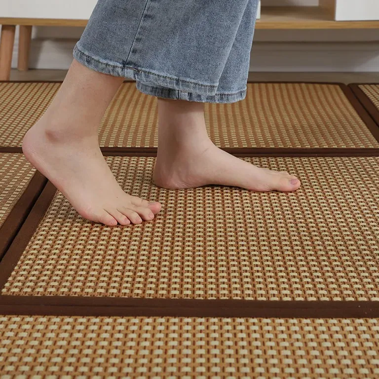 Tapis d'été en rotin style japonais pour salon – Image 2