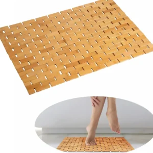 Tapis de bain en bambou naturel HY823 pour douche