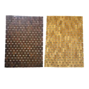 Tapis de bain en bambou naturel pour salle de bain
