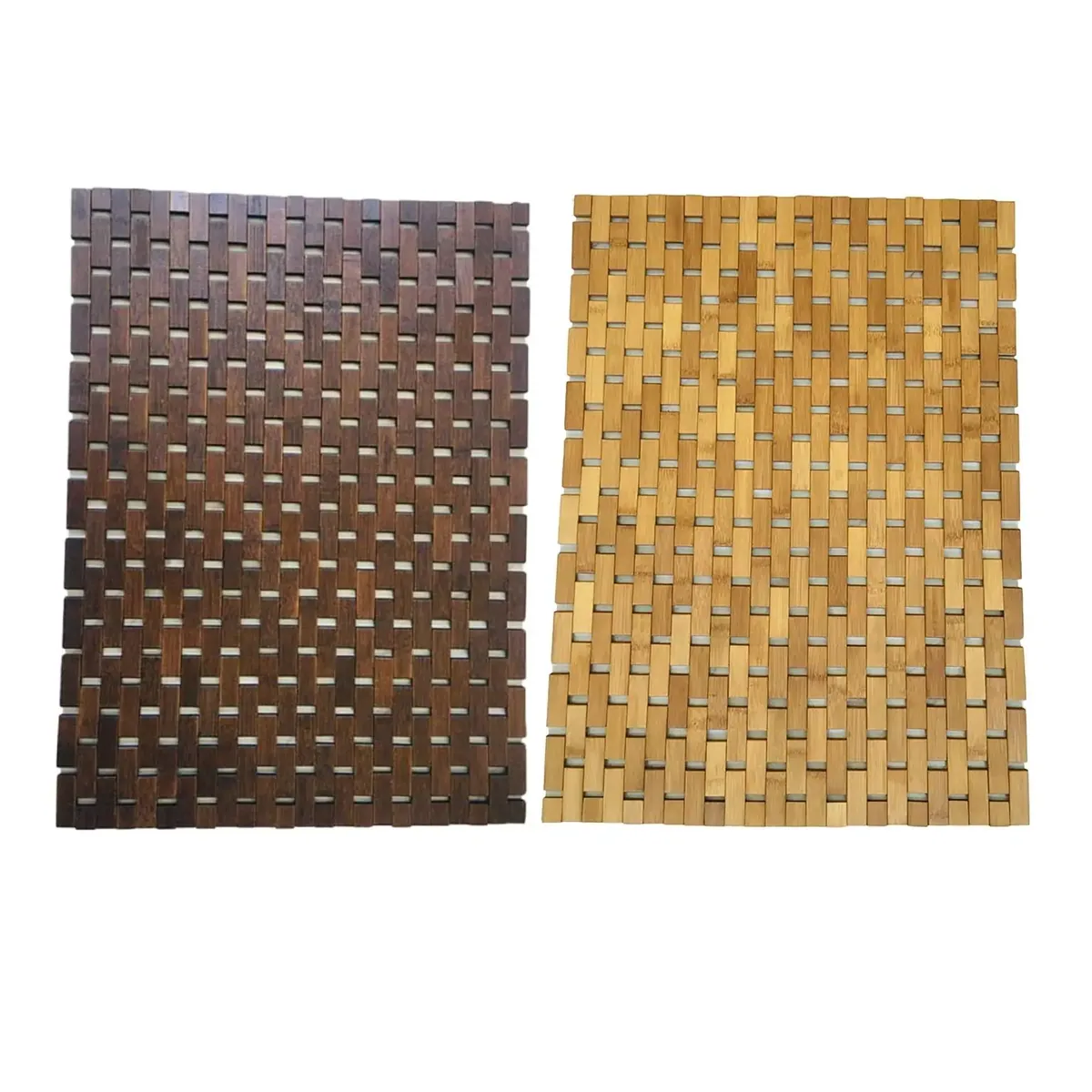 Tapis de bain en bambou naturel pour salle de bain