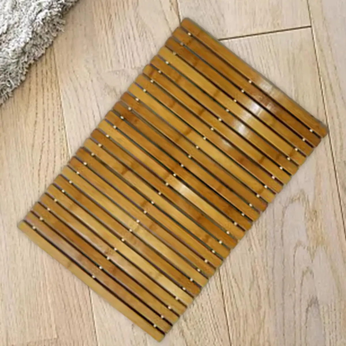 Tapis de sol bambou pour salle de bain - modèle Bathroom Bamboo Floor Mat