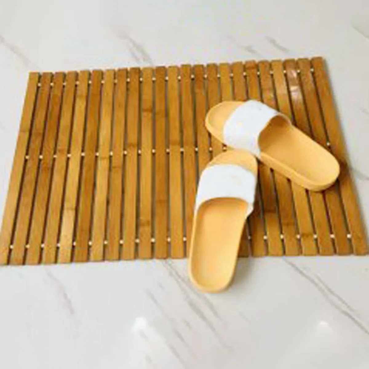 Tapis de sol bambou pour salle de bain - modèle Bathroom Bamboo Floor Mat – Image 5