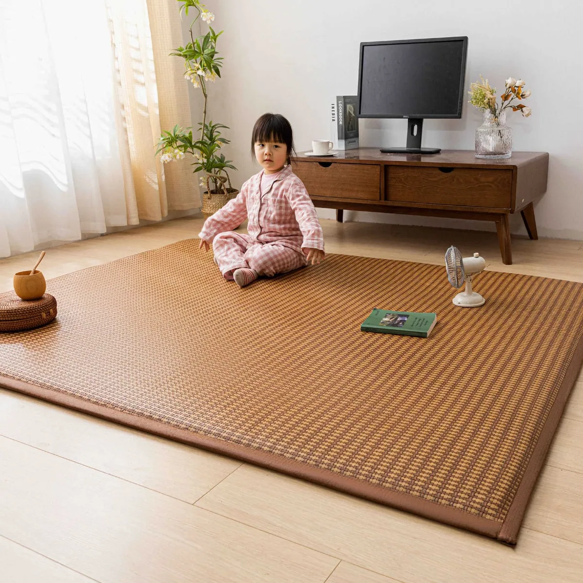 Tapis en bambou style tatami rectangulaire – Image 4