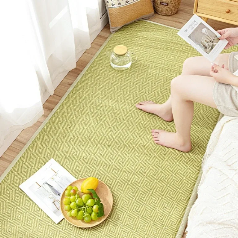 Tapis en bambou tressé antidérapant pour salon – Image 2